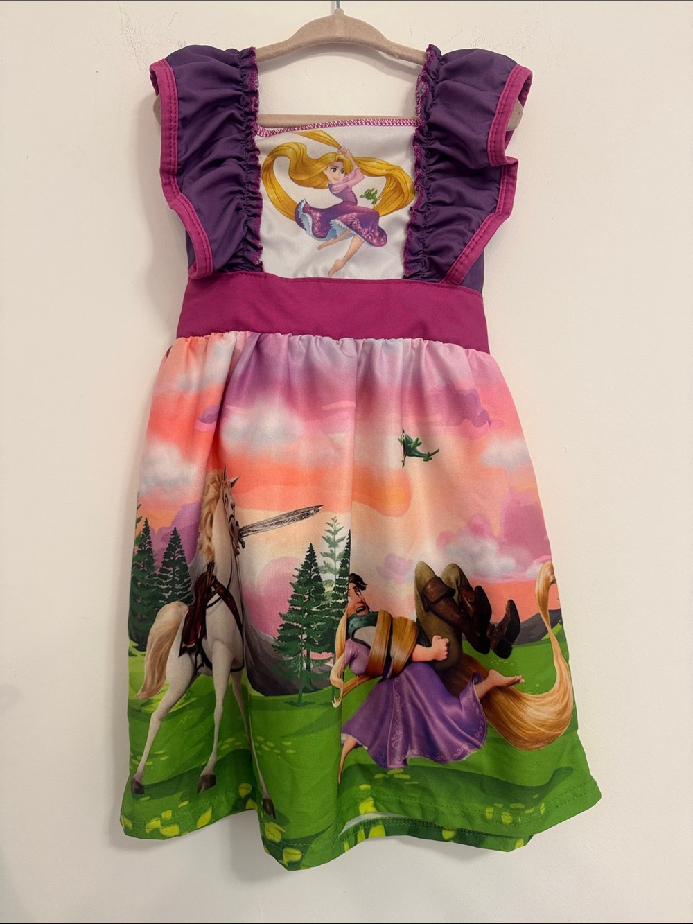Purple Rapunzel Graphic Princess Dress